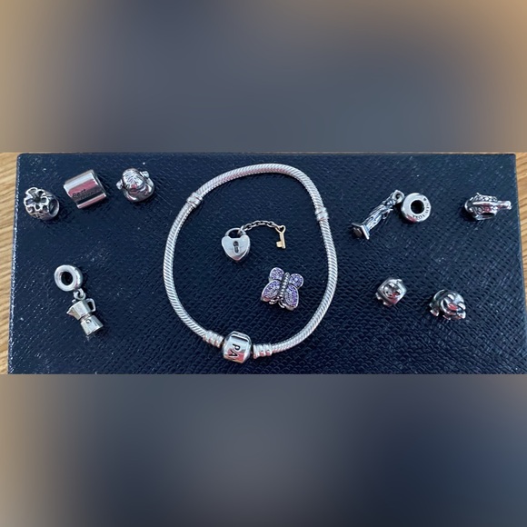 Pandora charms (10) & Bracelet - Picture 3 of 3
